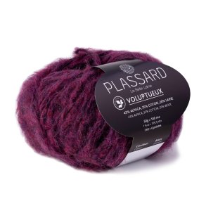 Plassard - Voluptueux - Alpaca/bomuld/merino uldgarn - Blomme (38) - 50g