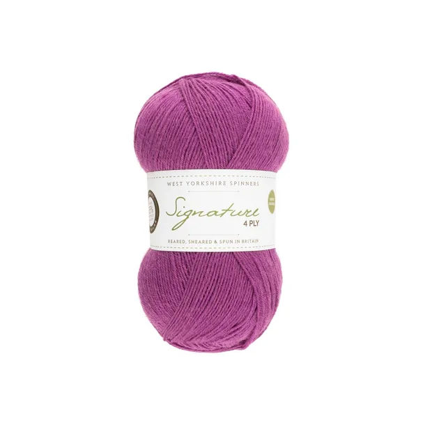 WYS - Signature 4ply - uld/strmpegarn - Blackcurrant Bomb 735 - 100g