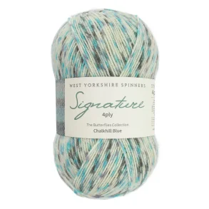 WYS - Signature 4ply Butterflies - uld/strmpegarn - Chalkhill Blue 1242 - 100g