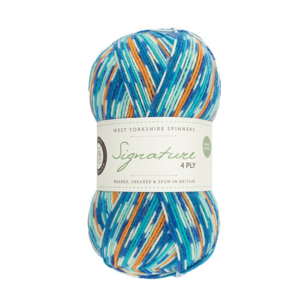 WYS - Signature 4ply Country Birds - uld/strmpegarn - Kingfisher 844 - 100g