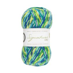 WYS - Signature 4ply Country Birds - uld/strmpegarn - Peacock 851 - 100g