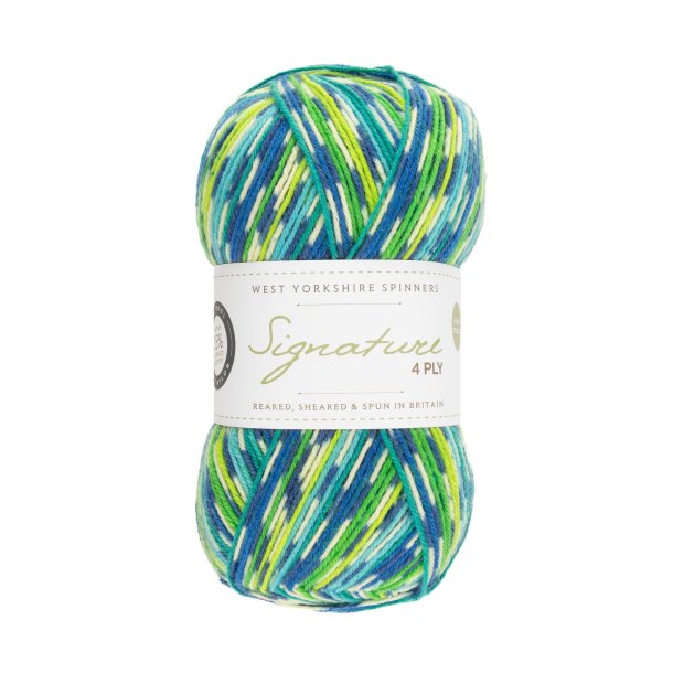 WYS - Signature 4ply Country Birds - uld/strmpegarn - Peacock 851 - 100g