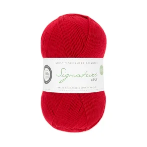 WYS - Signature 4ply - uld/strmpegarn - Rouge 1000 - 100g