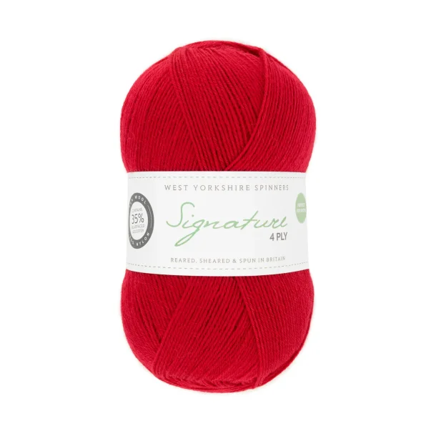 WYS - Signature 4ply - uld/strmpegarn - Rouge 1000 - 100g
