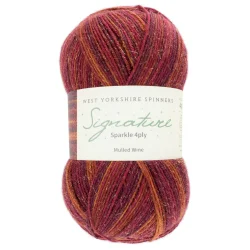 WYS - Signature Sparkle 4ply - uld/strmpegarn - Mulled Wine 1295 - 100g