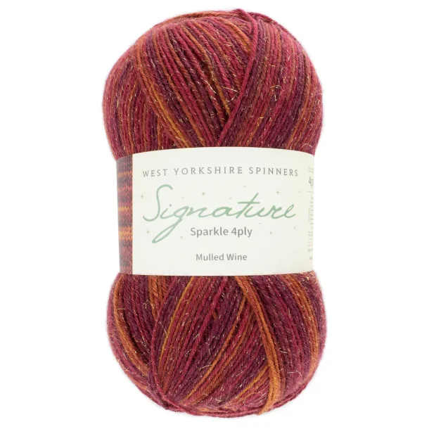 WYS - Signature Sparkle 4ply - uld/strmpegarn - Mulled Wine 1295 - 100g