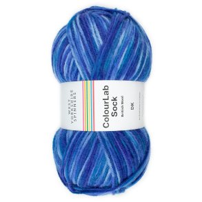 WYS - ColourLab Sock DK - uld/strmpegarn - Blues 1200 - 150g