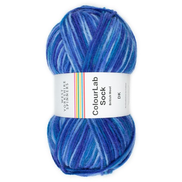 WYS - ColourLab Sock DK - uld/strmpegarn - Blues 1200 - 150g