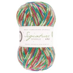 WYS - Signature Sparkle 4ply - uld/strmpegarn - Fairy Lights 905 - 100g