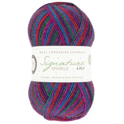 WYS - Signature Sparkle 4ply - uld/strmpegarn - Vintage Tinsel 1051 - 100g