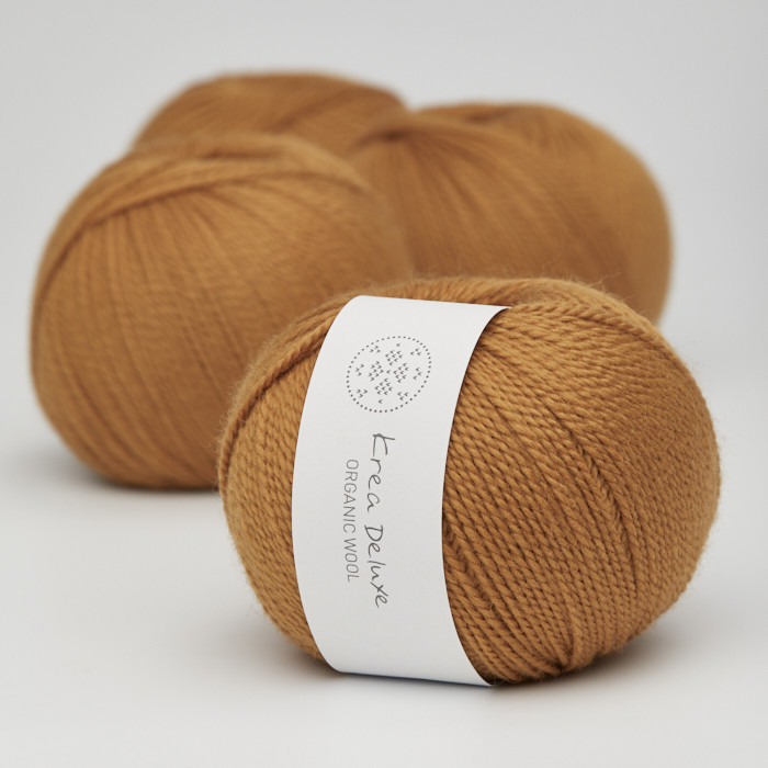 Organic Wool 50 g, fv sennepsgul – økologisk uldgarn (Ny) - Krea Deluxe - Organic Wool 1 - udgave - Godborgs Garn